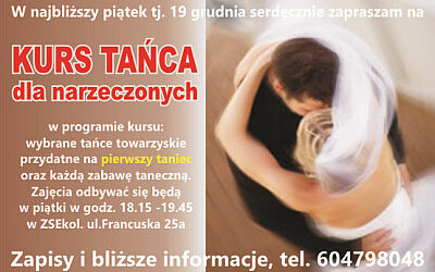 Kurs tańca dla narzeczonych
